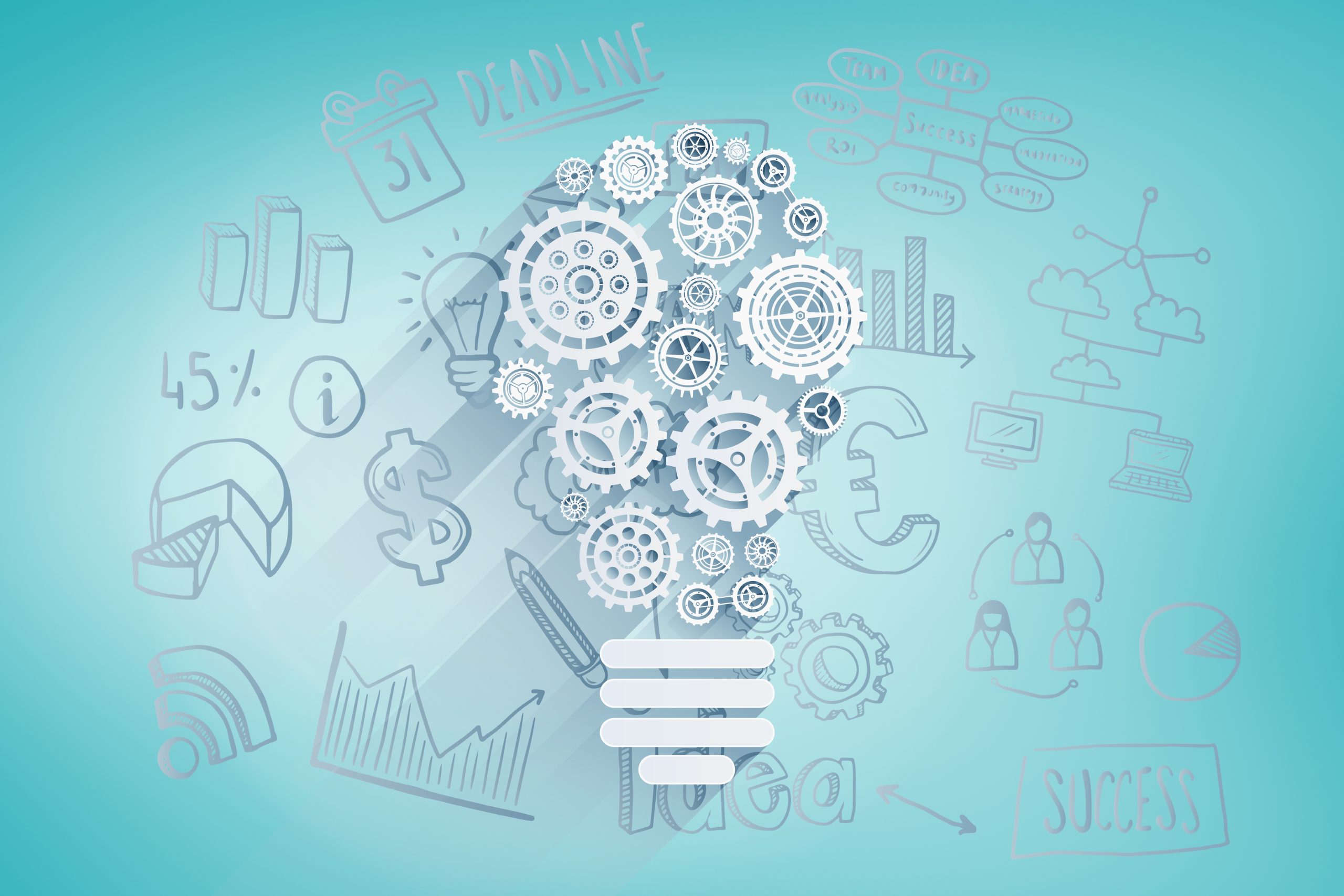 Composite image of graphic light bulb with blue background Composite image of graphic light bulb with blue background